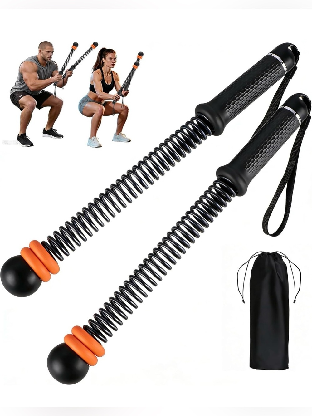 2PCS Weighted Ropeless Battle Ropes, Cordless HIIT Workout Equipment. Green, New